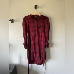 Plaid flannel dress